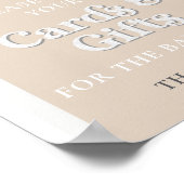 Karten und Geschenke Unterkunft Disco Baby Dusche Poster (Ecke)