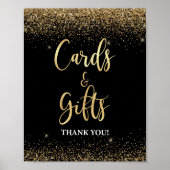 Karten und Geschenke Unterschreiben Black & Gold G Poster (Vorne)