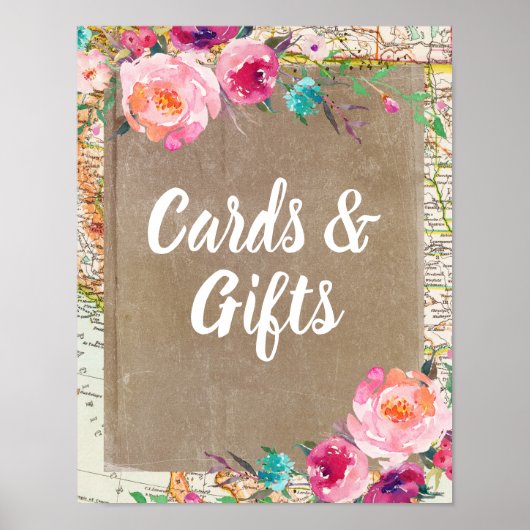 Karten und Geschenke Unterschreiben rustikales Bra Poster (Vorne)