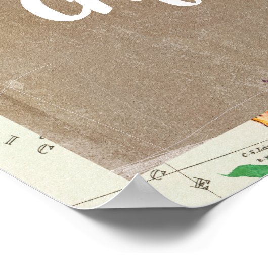 Karten und Geschenke Unterschreiben rustikales Bra Poster (Ecke)