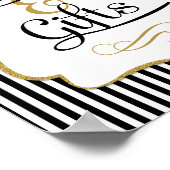 Karten und Geschenke Unterschreiben Schwarzes Gold Poster (Ecke)