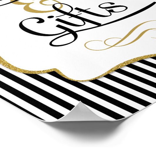 Karten und Geschenke Unterschreiben Schwarzes Gold Poster (Ecke)