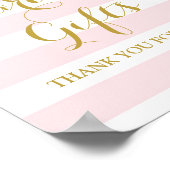 Karten und Geschenke Unterzeichnen Rosa Streifen G Poster (Ecke)