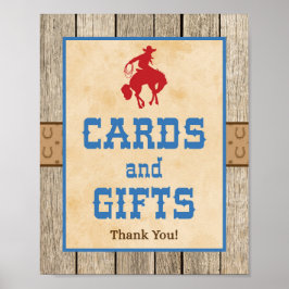 Karten und Geschenke Unterzeichnen Western Cowboy Poster