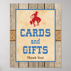 Karten und Geschenke Unterzeichnen Western Cowboy Poster