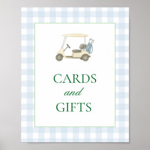 Karten und Geschenke Unterzeichnetes Golf Thema Poster