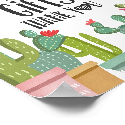 Karten und Geschenke Vielen Dank Cactus Fiesta Tab Poster (Ecke)