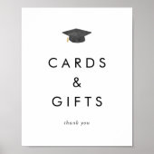 Karten und Geschenke von Chic Grad Cap Graduation Poster (Vorne)