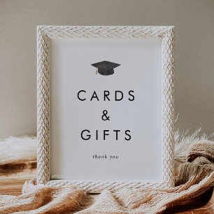 Karten und Geschenke von Chic Grad Cap Graduation Poster