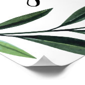 Karten und Geschenke Wasserfarbenes Grünes Poster (Ecke)