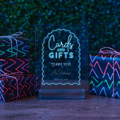 Karten und Geschenke Wavy Blue Neon Graduation Par Acrylschild