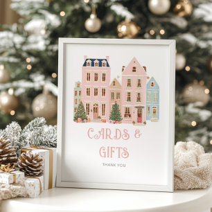 Karten und Geschenke Weihnachtsdorf Winter Poster