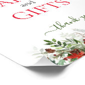 Karten und Geschenke Weihnachtsunterschrift Fotodruck (Ecke)