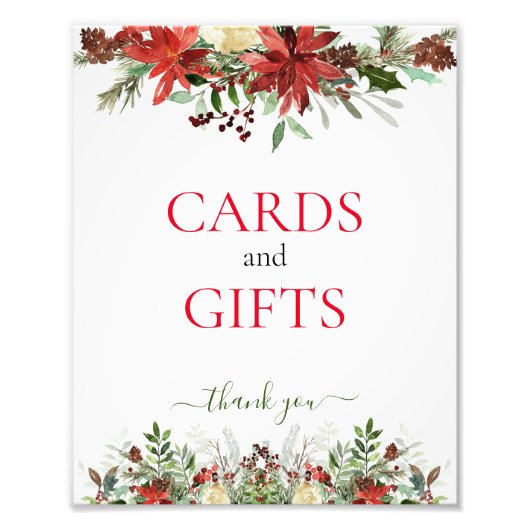 Karten und Geschenke Weihnachtsunterschrift Fotodruck (Vorne)