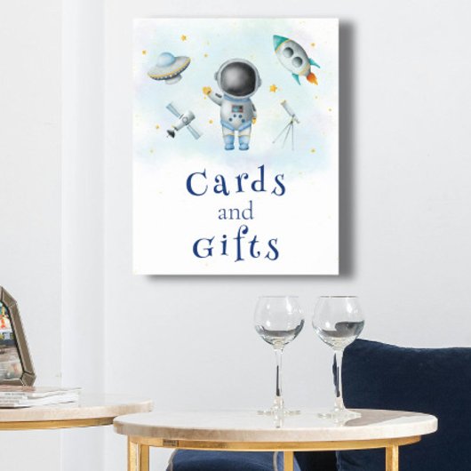 Karten und Geschenke Weltraum Astronaut Junge Rake Poster