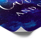 Karten und Geschenke. Weltraumgalaxie-Nachtmarinad Poster (Ecke)