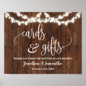 Karten und Geschenke Western Hochzeitszeichen Poster (Vorne)