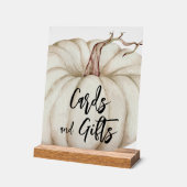 Karten und Geschenke White Pumpkin Baby Dusche Acrylschild (Winkel)