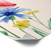 Karten und Geschenke Wildblume Brautparty Poster (Ecke)