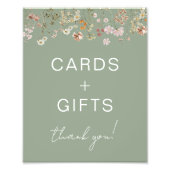 Karten und Geschenke Wildblume Sage Green Baby Dus Fotodruck (Vorne)