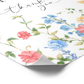 Karten und Geschenke Wildblumen Hochzeitsschild Poster (Ecke)