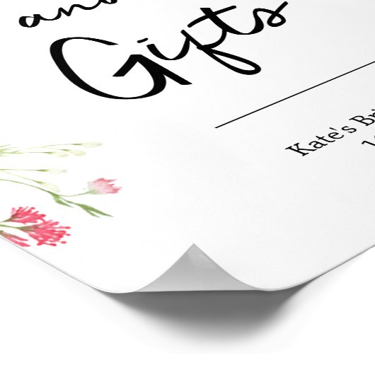 Karten und Geschenke Wildblumen Plakatzeichen Poster (Ecke)