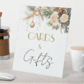 Karten und Geschenke Winter Weihnachts-Brautparty Sockelschild (In Situ)