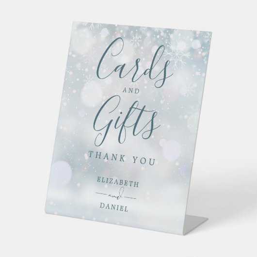 Karten und Geschenke Winter Wonderland Schneeflock Sockelschild (Vorderseite)