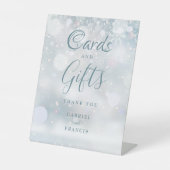 Karten und Geschenke Winterschneeflocken Sockelschild (Vorderseite)