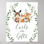 Karten und Geschenke Woodland Animals Kinderdusche Poster (Vorne)