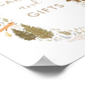 Karten und Geschenke Woodland Babydusche Zeichen Poster (Ecke)