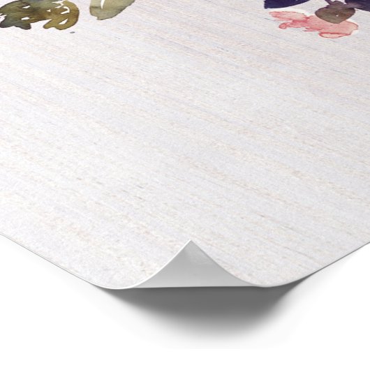 Karten und Geschenke Zeichen Hochzeit Poster (Ecke)