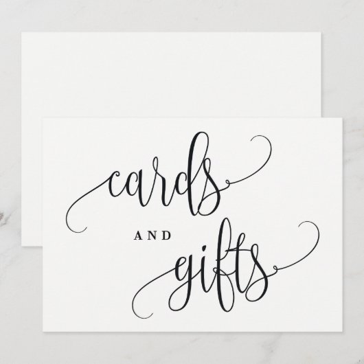 Karten und Geschenke Zeichen - Liebliche Kalligrap (Vorne/Hinten)