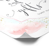 "Karten und Geschenke" Zeichen, Rosa blaue Gendero Poster (Ecke)