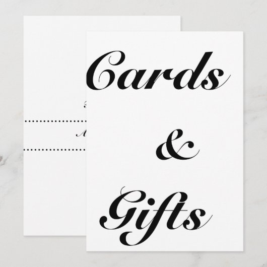 Karten und Geschenkkarten (Vorne/Hinten)