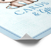 Karten und Geschenktisch Niedlich Braun Bärendusch Poster (Ecke)