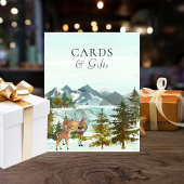 Karten und Geschenktisch Rustikale Hirschsäulendus Poster