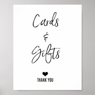 KARTEN UND GIFTS-SIGN-Plakat Poster