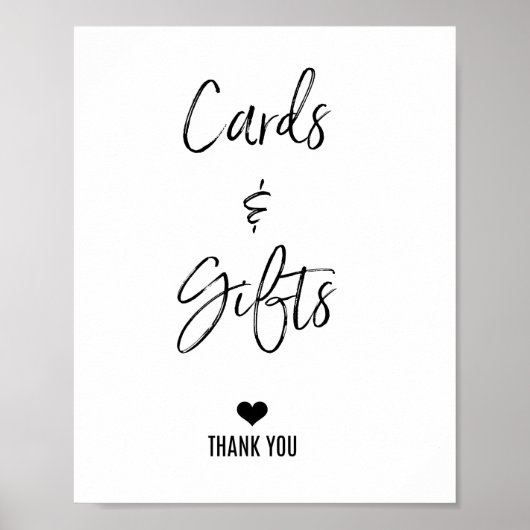 KARTEN UND GIFTS-SIGN-Plakat Poster (Vorne)