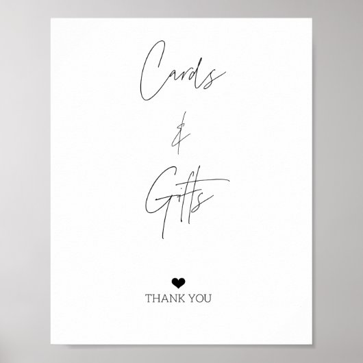 KARTEN UND GIFTS-SIGN-Plakat Poster (Vorne)