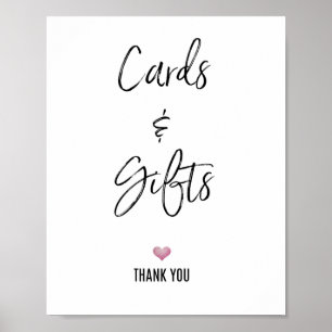 KARTEN UND GIFTS-SIGN-Plakat Poster