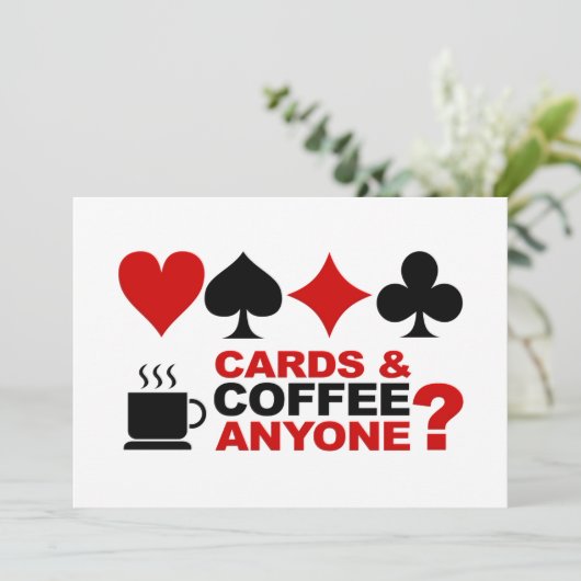Karten und Kaffeekarten (Stehend Vorderseite)