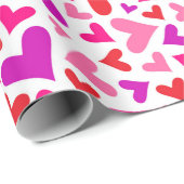 KARTEN UND LILA VALENTINSTAG-HERZEN GESCHENKPAPIER (Rolleneckpunkt)