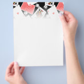 Karten und Würfel (Hand)