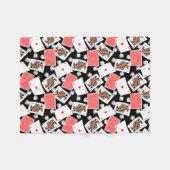 Karten und Würfel Fleecedecke (Vorderseite (Horizontal))