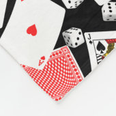 Karten und Würfel Fleecedecke (Ecke)