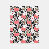 Karten und Würfel Fleecedecke (Vorderseite)