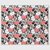 Karten und Würfel Geschenkpapier (Flach)