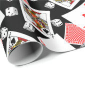 Karten und Würfel Geschenkpapier (Rolleneckpunkt)