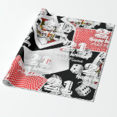 Karten und Würfel Geschenkpapier (Ungerollt)